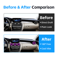 Mercedes-Benz LED Turbine Air Vent Ambient Light — W205 C-Class / X253 GLC (64-Color App-Controlled)